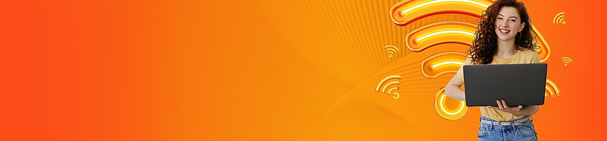 Imagem promocional da ipnet com destaque para internet fibra óptica